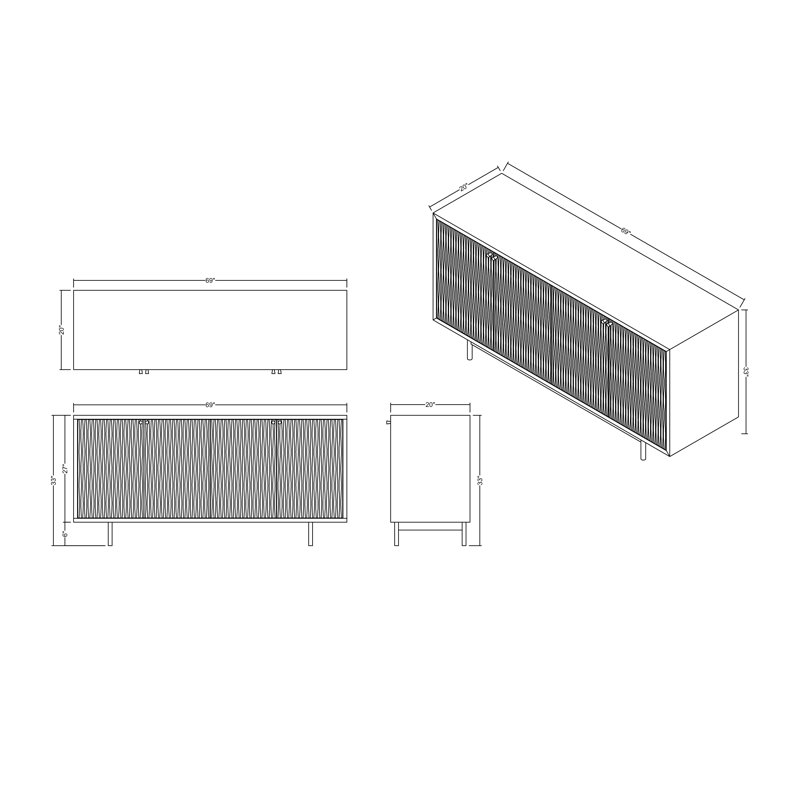 Pretoria 69'' Sideboard Joss & Main